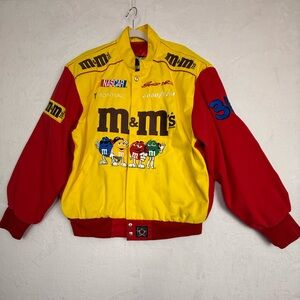 Vintage Ernie Irvan M&M’s #36 NASCAR Racing Jacket Size L USA Made